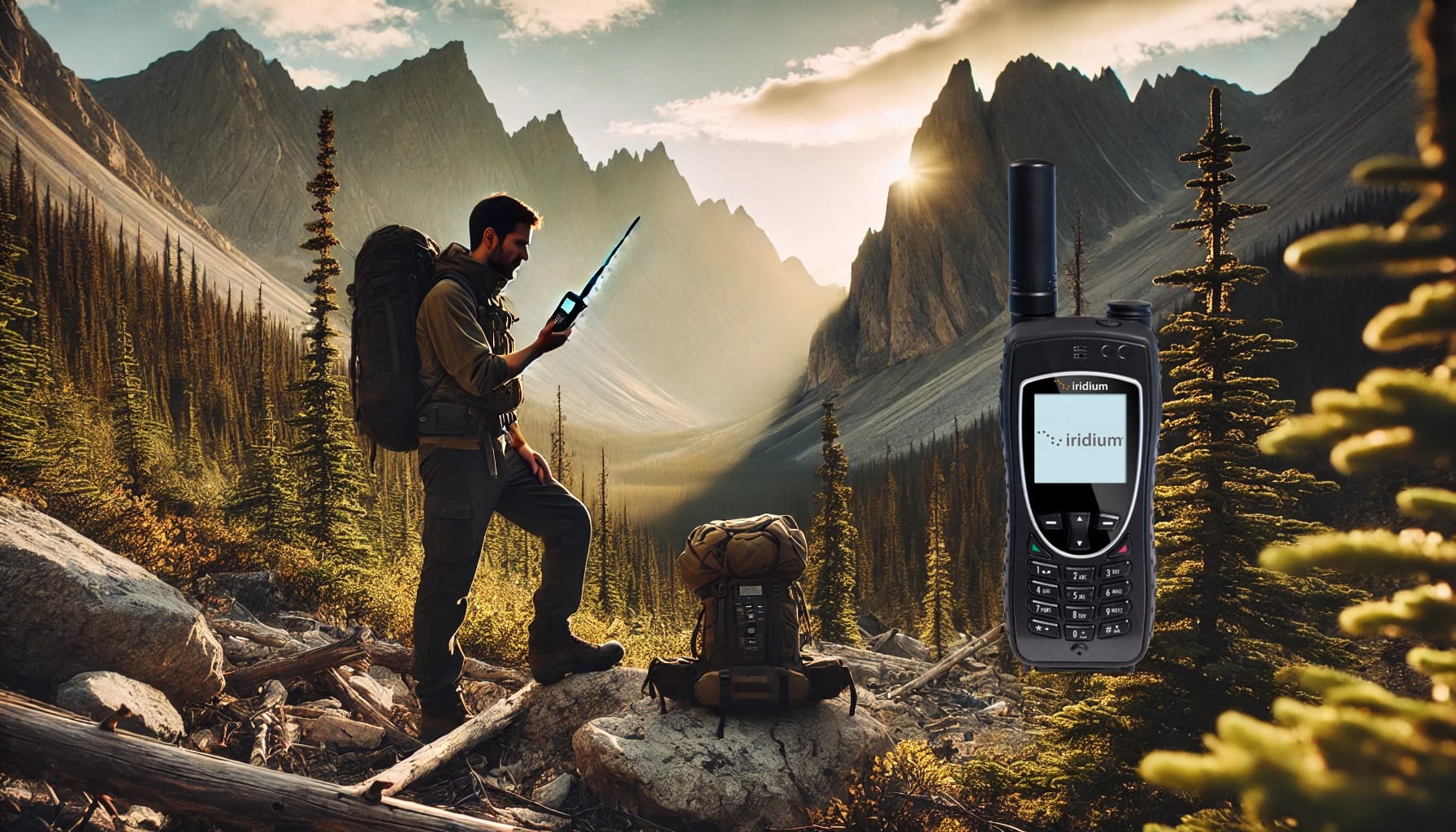 Someone Using a Satellite Phone Remotely